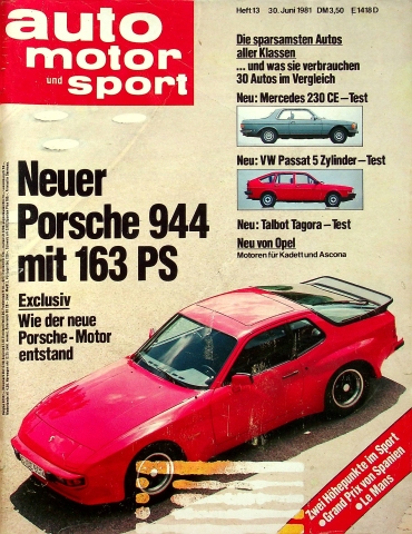 Deckblatt Auto Motor und Sport (13/1981)